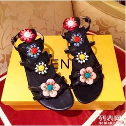 图 2016芬迪夏季最新款七彩花朵凉鞋 北京服装 鞋帽 箱包